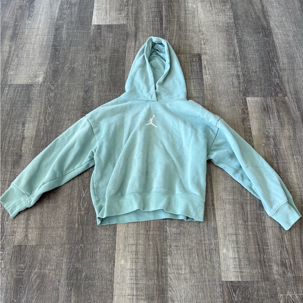 Jordan Women's Teal Green Hooded Pullover Sweater